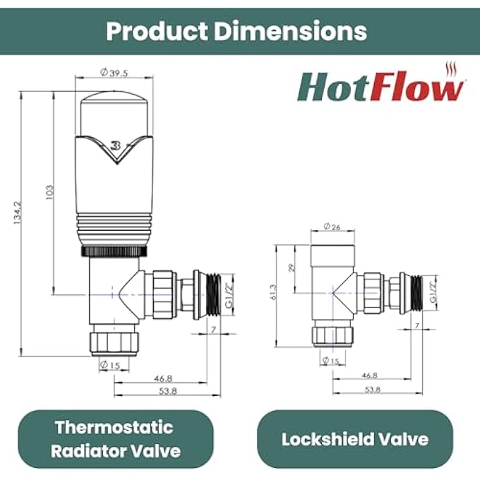 CHROME MARELLA MODERN THERMOSTATIC RADIATOR VALVE ANGLED TRV. INCLUDES ANGLED TRV BODY, WHEEL HEAD, LOCK SHIELD & PIPE SLEEVE FOR QUICK & EASY TEMPERATURE CONTROL. - Image 3
