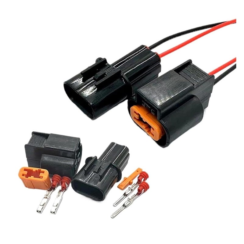 SSXLSMYXGS 1 Set 2 Pin Male Female Sensor Automobile Wiring Harness Connectors for PB625-02027 PB621-02020 SSXLSMYXGS(Lavender,20 Sets) - Image 2