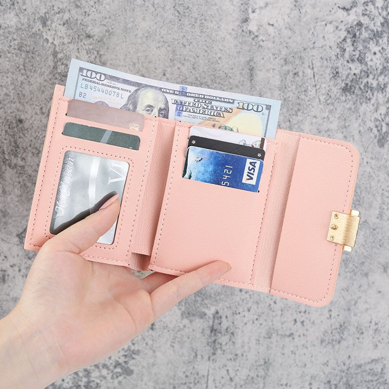 Multifunctional Solid Color PU Leather Wallet, RFID Blocking Design Portable Daily Storage Purse for Cards Cash Coin Business Use - Image 2