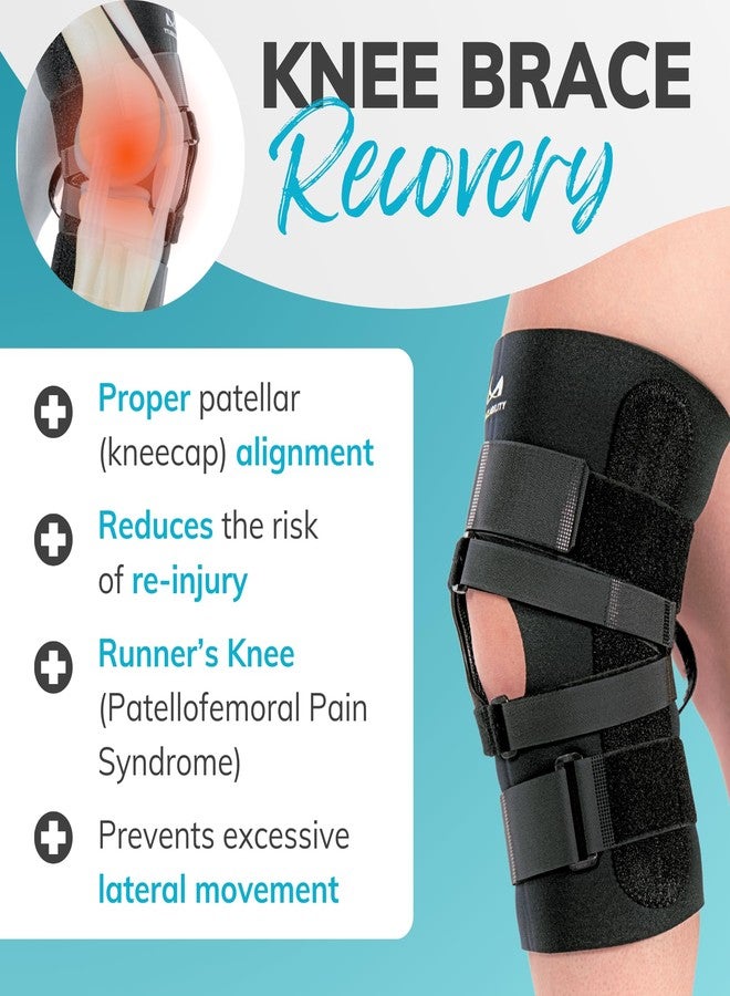 BraceAbility J Patella Knee Brace - Lateral Patellar Stabilizer with Medial and J-Lat Support Straps for Dislocation, Subluxation, Patellofemoral Pain, Left or Right Kneecap Tracking (Large) - Image 5