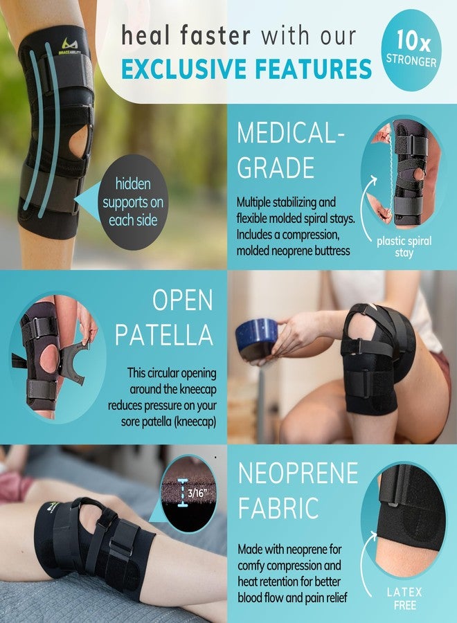 BraceAbility J Patella Knee Brace - Lateral Patellar Stabilizer with Medial and J-Lat Support Straps for Dislocation, Subluxation, Patellofemoral Pain, Left or Right Kneecap Tracking (Large) - Image 4