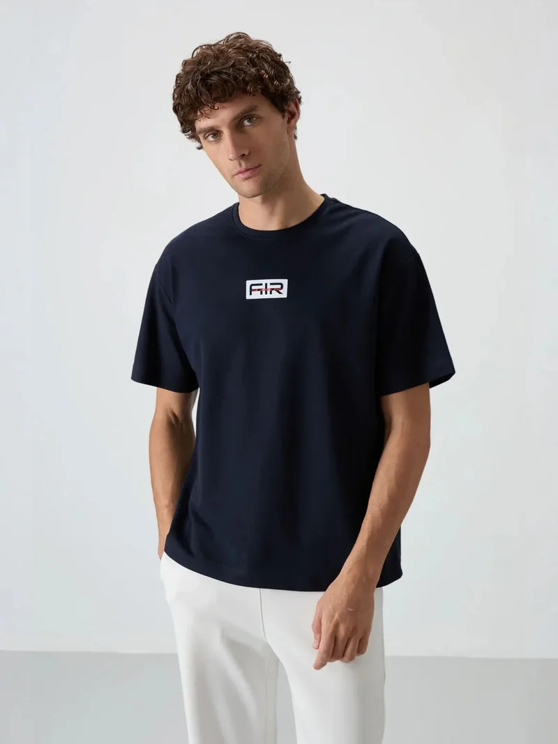 TOMMYLIFE TOMMY Oversized Logo Patch T-Shirt