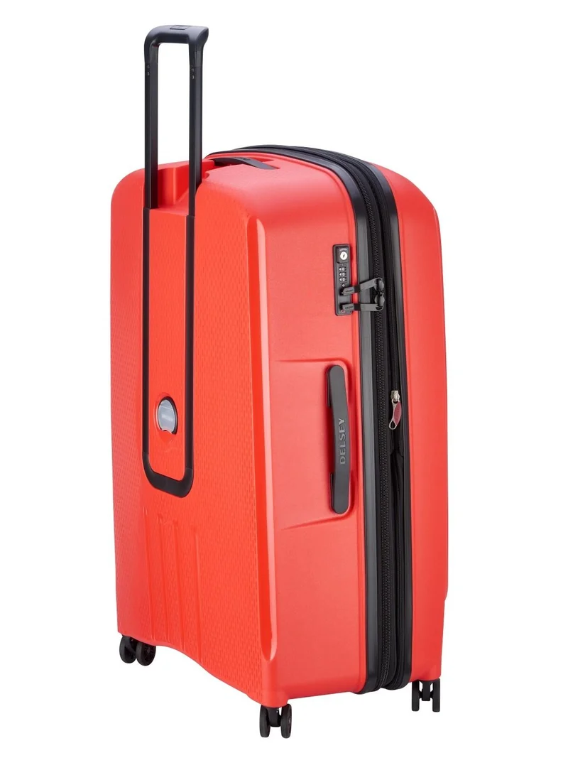 DELSEY Paris Belmont+ 83cm Hardcase 4 Double Wheel Expandable Cabin Luggage Trolley Tangerine