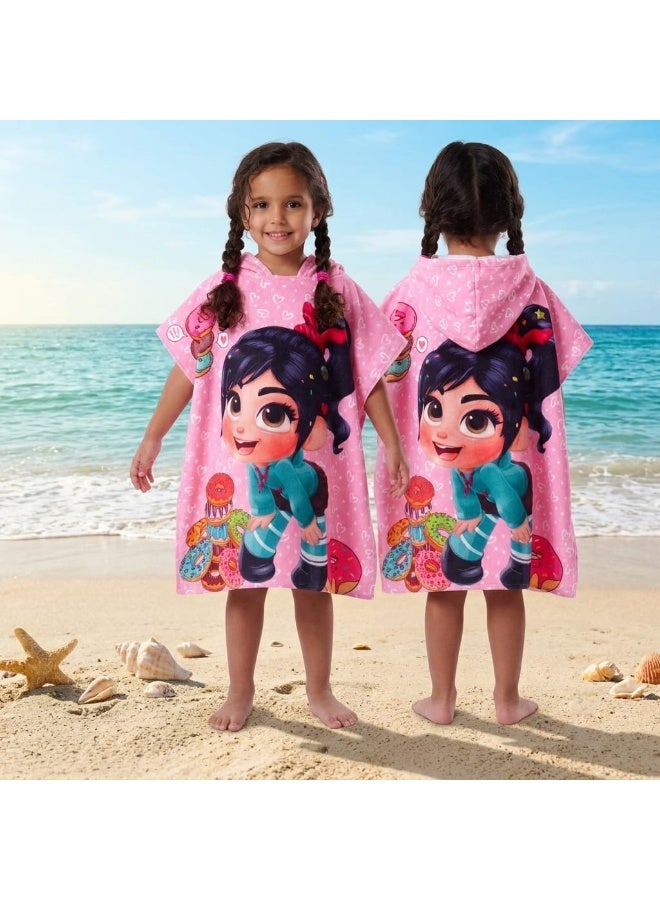 Children's Beach Poncho (65*60cm) Available in Various Designs and Colors, One-Size - Image 1