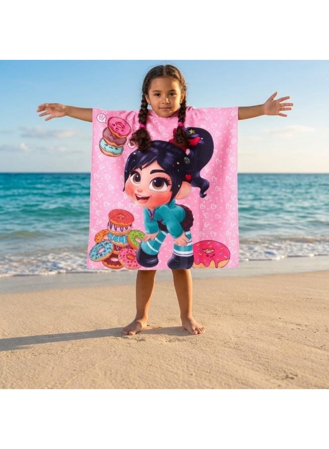 Children's Beach Poncho (65*60cm) Available in Various Designs and Colors, One-Size - Image 2
