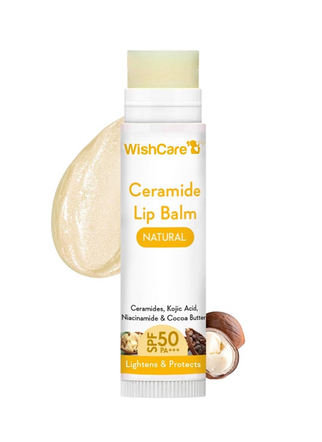WishCare - Lip Balm with SPF 50 PA+++ - Brightening Lip Balm for Dark Lips with Kojic Acid & Niacinamide - SPF lip balm for Women & Men 5g - Image 1