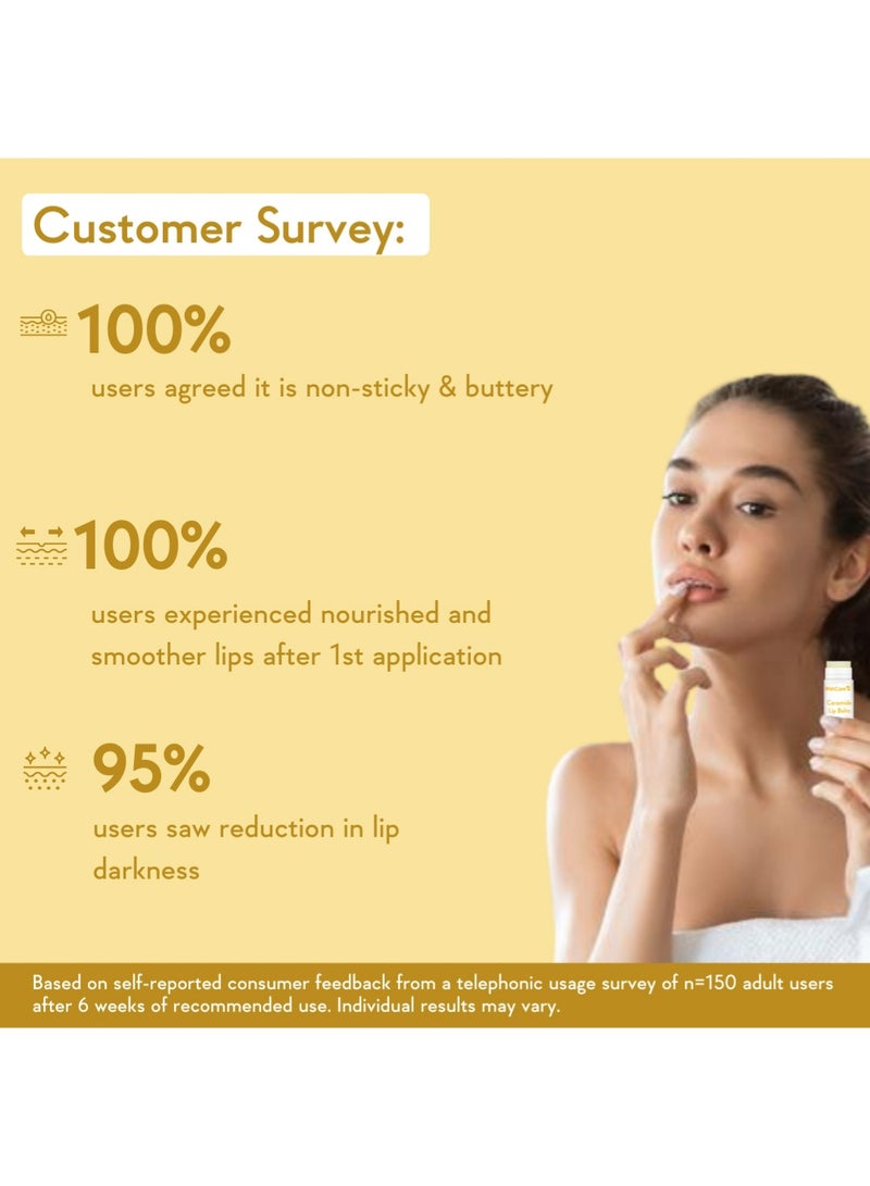 WishCare Ceramide Lip Balm with SPF 50 PA+++ | Brightening Lip Balm for Dark Lips | Kojic Acid & Niacinamide | For Men & Women | Natural & Untinted - Image 3