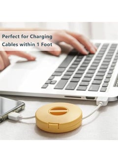 YARDHOBI Fuse Reel Side Winder For Macbook Charger Organizer Compatible With Usb C And For Magsafe Adapter Portable Charger Cord Holder Travel Essential And Desk Cord Case And Cable Management 9 Pcs  - Image 3
