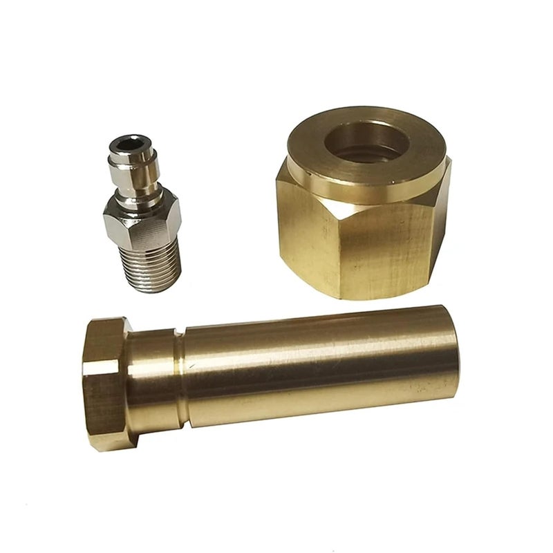 CO2 Carbon Dioxide Tank CGA320 G3/4 W21.8 Nut Nipple Fittings 8mm Quick Disconnect Coupler Soda Maker Sparkling(CGA320) - Image 3