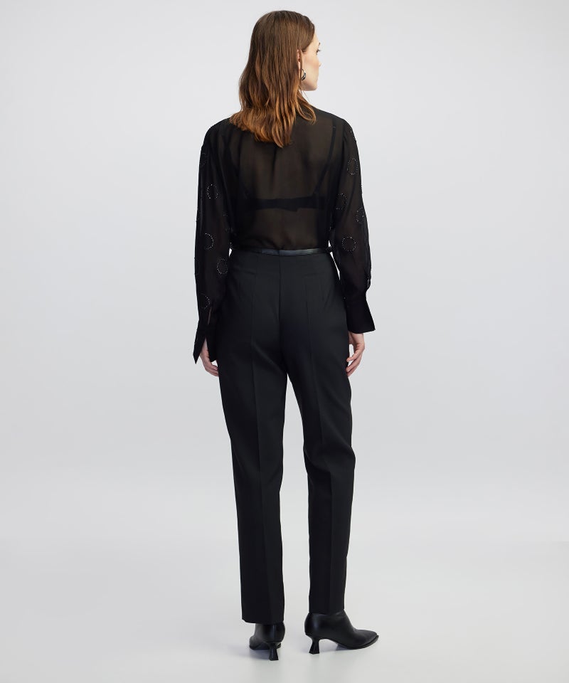 ابيكول بنطلون بخصر بحزام وقصة جزر - Image 4