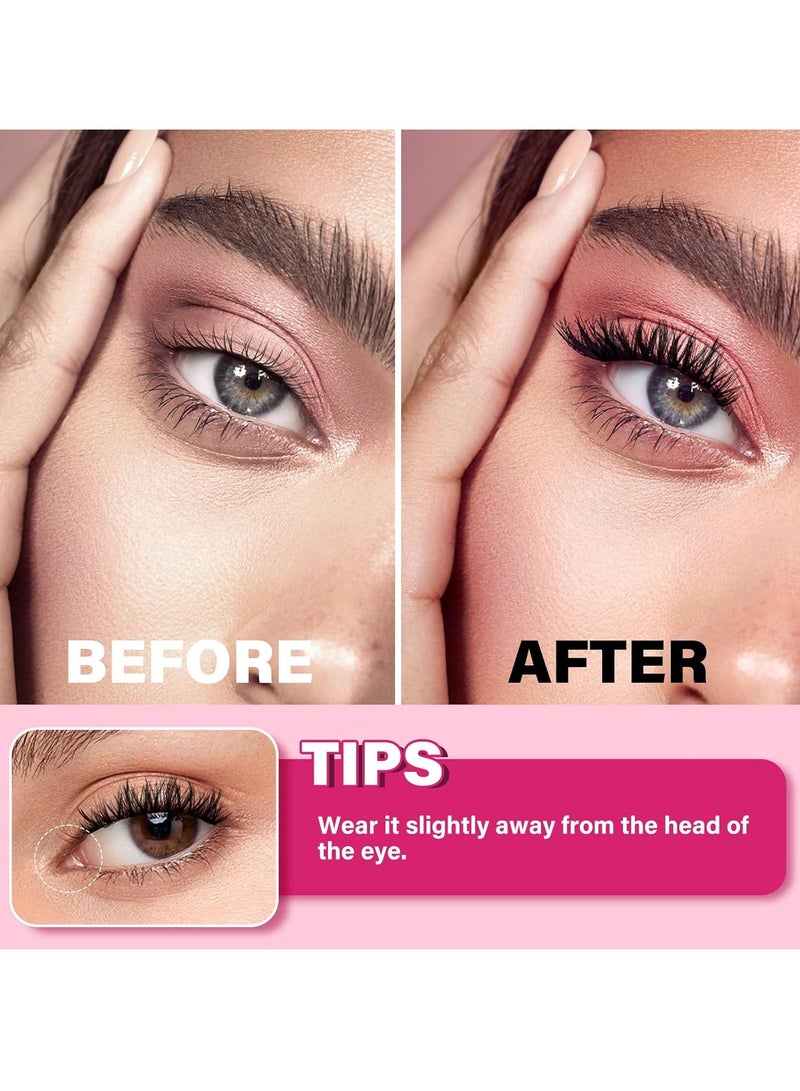 Generic Magnetic Eyelashes With Applicator Long Lasting And Reusable Magnetic Lashes Kit 5Pcs Magnets Per Piece No Glue Needed False Eyelashes Waterproof,Cruelty Free,Easy To Wear(1pair,Vibrant)  - Image 4