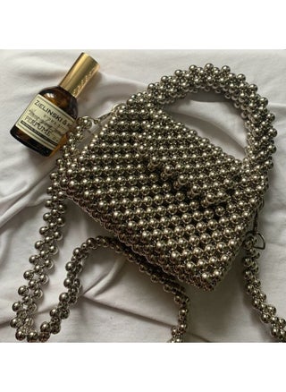 Handmade handbag - crossbody bag - fluffy pearls Silver - pzsku/Z0CB4C742A1F25E9C9487Z/45/_/1731369956/baa14fb6-2c68-4a6e-b8f3-bfd8a3594f32