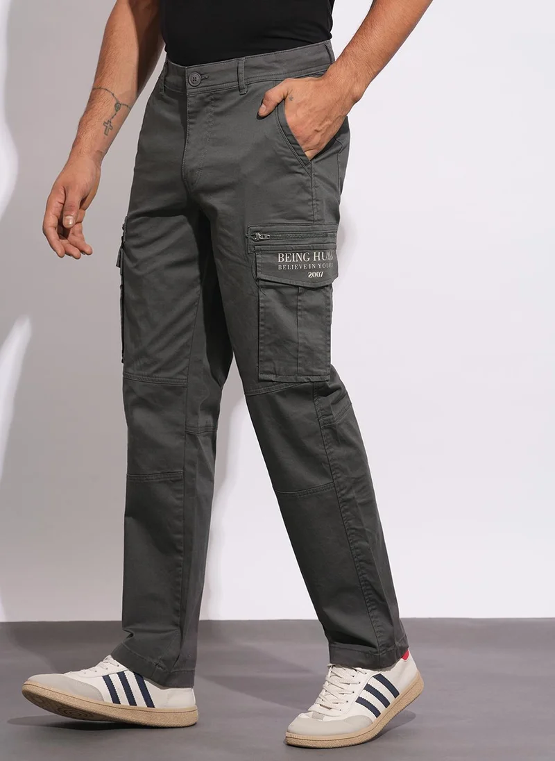 Being Human DK.CHARCOAL Men Classic Cargos Trousers for Men | Best Price UAE