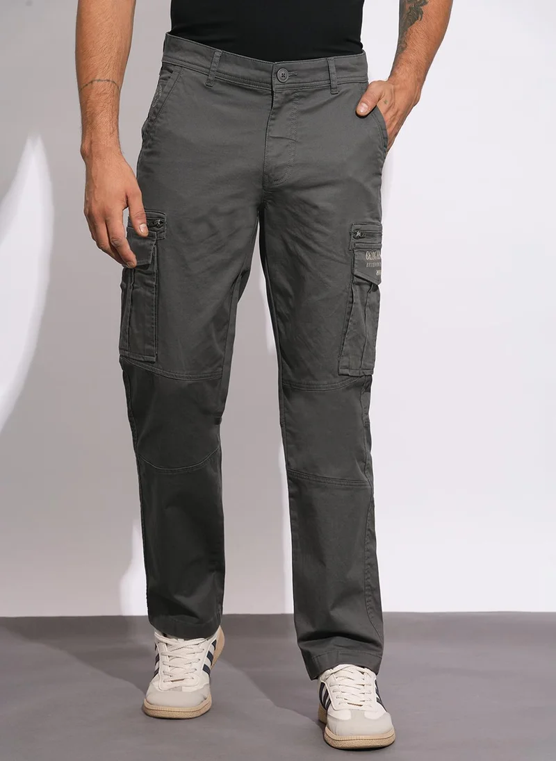 Being Human DK.CHARCOAL Men Classic Cargos Trousers for Men | Best Price UAE