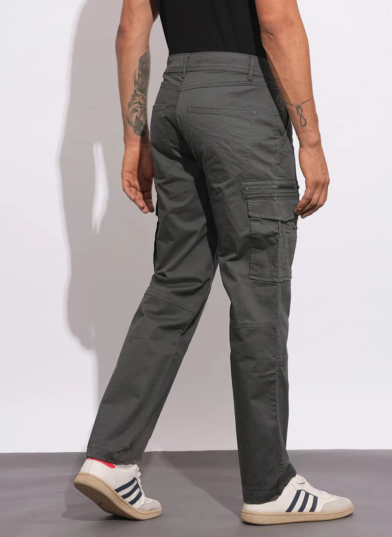 Being Human DK.CHARCOAL Men Classic Cargos Trousers for Men | Best Price UAE