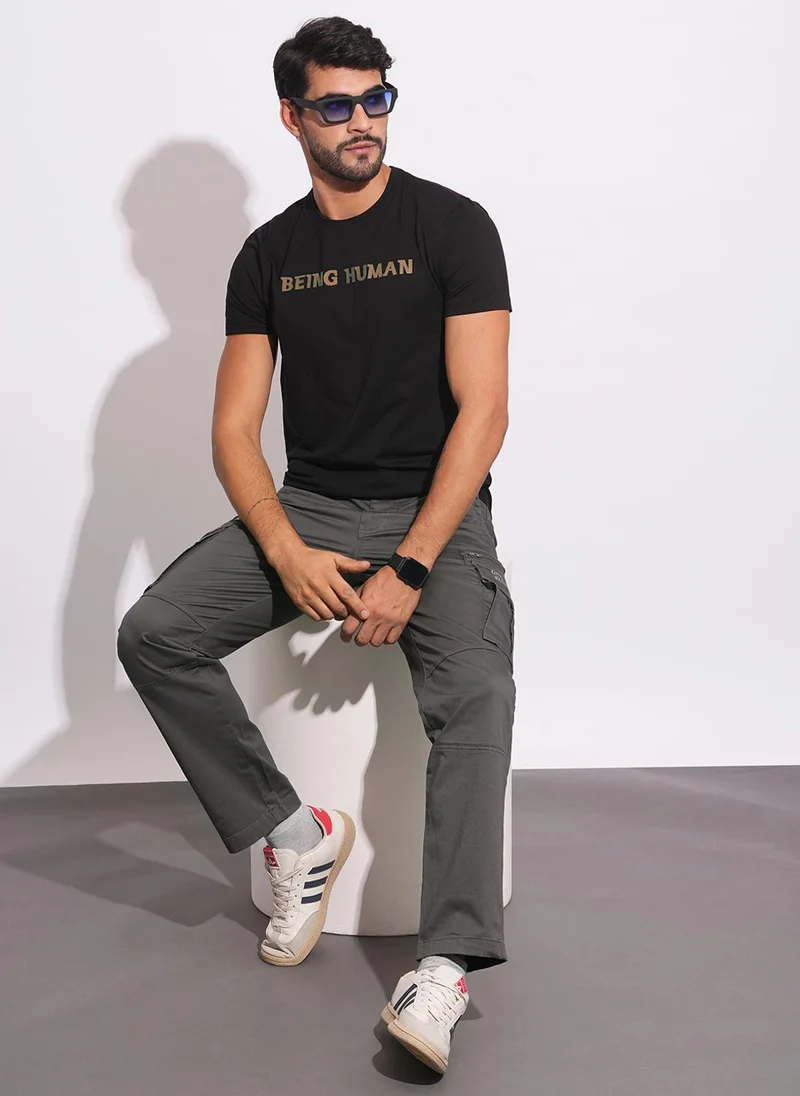 Being Human DK.CHARCOAL Men Classic Cargos Trousers for Men | Best Price UAE