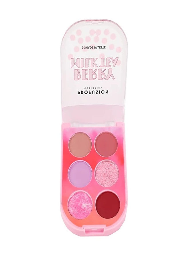 Profusion Cosmetics Milk Tea 6 Shade Palette- Boba Tea Collection Features a Lineup of Brew-Tea-Ful Matte, Shimmer, and Metallic Shades (Berry) - Image 2