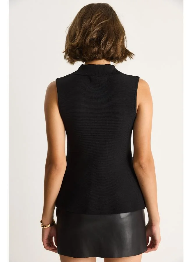 Ginger Button Up Peplum Vest