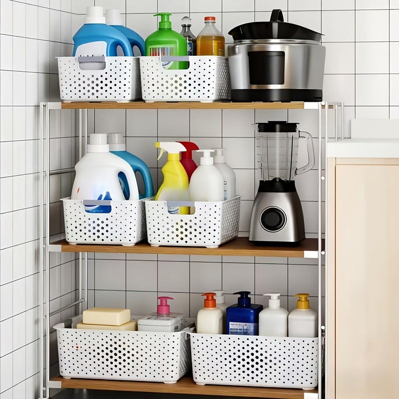 4pcs multifunctional plastic storage boxes, suitable for wardrobes and home decor- perfect for kitchens, bathrooms, bedrooms, offices, wall mounted wardrobe systems - Image 5