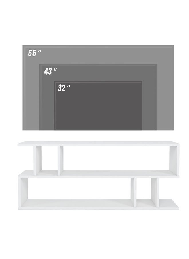 DANUBE HOME - Piramide Tv Unit - High Gloss White - Upto 55 Inch - Image 1
