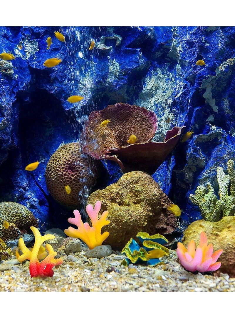 Generic 12 Pieces Artificial Coral Plant Aquarium Decorations Fish Tank Ornament Decor Polyresin Fake Colorful Coral Reef Decoration Accessories for Betta Fish Tank Aquarium Landscape  - Image 4