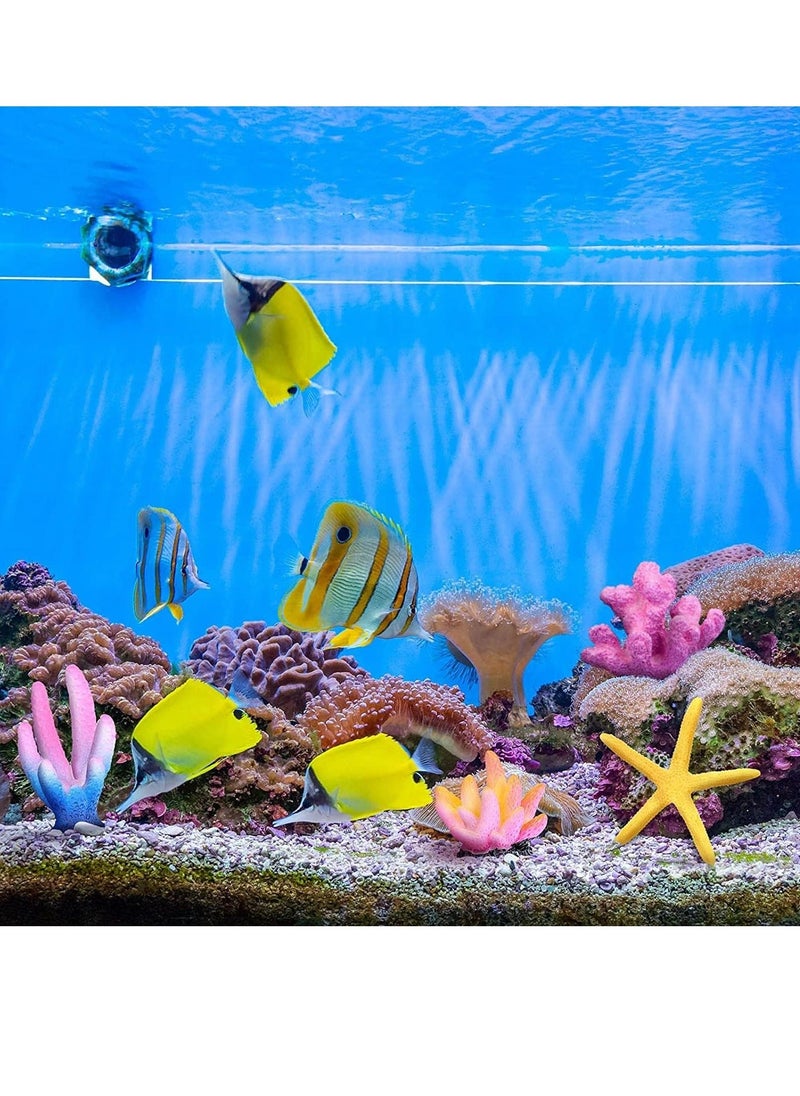 Generic 12 Pieces Artificial Coral Plant Aquarium Decorations Fish Tank Ornament Decor Polyresin Fake Colorful Coral Reef Decoration Accessories for Betta Fish Tank Aquarium Landscape  - Image 2