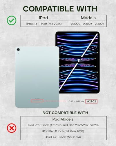 Porter Riley - Leather Case Compatible with iPad Air 11" M4 (2026), M3 (2025) & M2 (2024). Premium Genuine Leather Stand/Cover/Flip Case (Tan) - Image 2