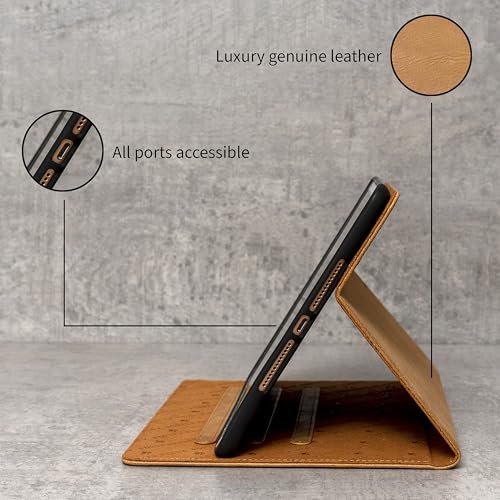 Porter Riley - Leather Case Compatible with iPad Air 11" M4 (2026), M3 (2025) & M2 (2024). Premium Genuine Leather Stand/Cover/Flip Case (Tan) - Image 4