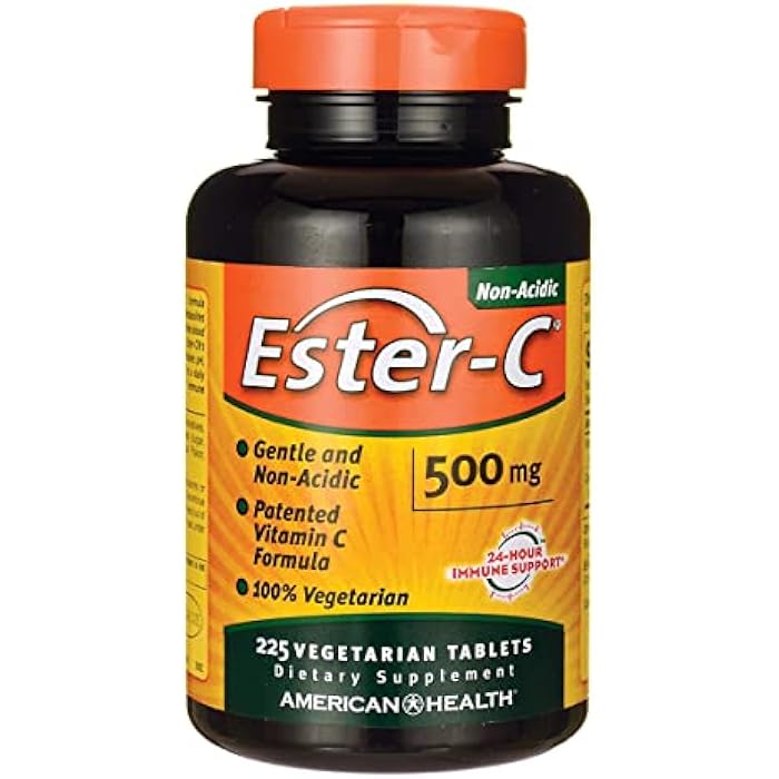 Ester - C Ester-C American Health Vitamin C 500 mg Coated Tablets, Immune System Booster, Stomach-Friendly Supplement, 225 Count - Image 1