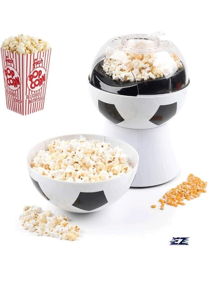 ELTRAZONE Mini Hot Air Popcorn Maker, 1200W – Fun Soccer, Basketball, Volleyball Style Popcorn Machine for Healthy, Oil-Free Snacks – Perfect for Family Movie Nights, Parties, Football Games & Events - Image 2