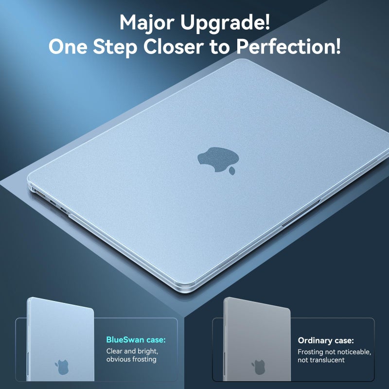 BlueSwan for MacBook Air 15 inch Case, M5 M4 M3 M2 2026-2023 A3448 A3241 A3114 A2941, 100% Laptop Color Match, Easy to Snap on, Grippy Matte Texture, Air 15.3 Hard Shell Protective Laptop Cover - Image 2