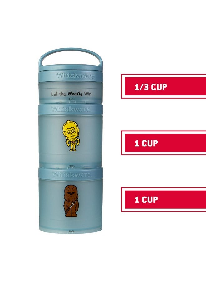 Whiskware - Whiskware Star Wars Stackable Snack Containers for Babies, Kids, and Toddlers, 3 Stackable Snack Cups for School and Travel, Formula and Cupholder Friendly, Stormtrooper and Darth Vader - Image 1