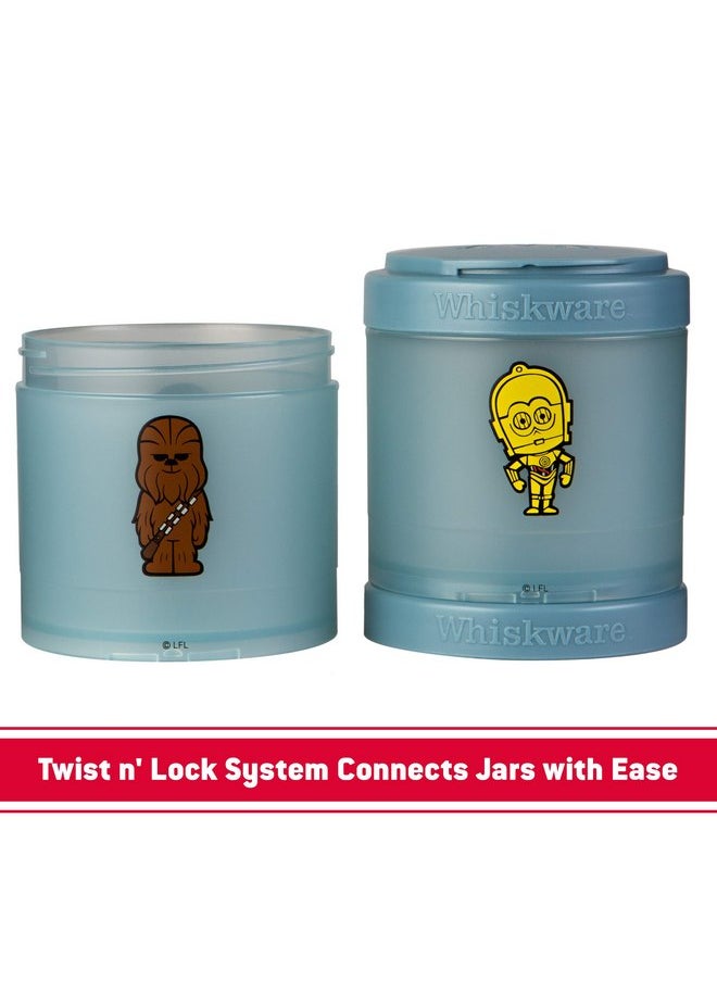 Whiskware - Whiskware Star Wars Stackable Snack Containers for Babies, Kids, and Toddlers, 3 Stackable Snack Cups for School and Travel, Formula and Cupholder Friendly, Stormtrooper and Darth Vader - Image 1