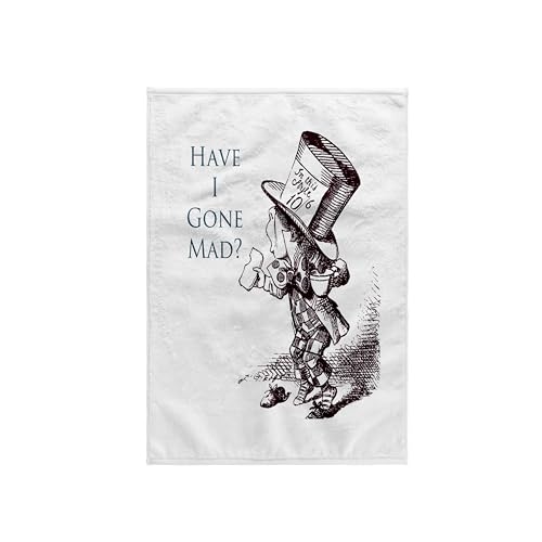 3DROSE 3D Rose TWL_110410_1 Mad Hatter Have I Gone Mad Alice in Wonderland Towel, 15 x 22 - Image 1