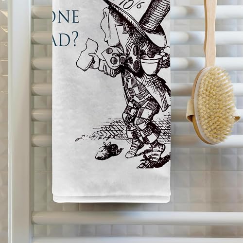 3DROSE 3D Rose TWL_110410_1 Mad Hatter Have I Gone Mad Alice in Wonderland Towel, 15 x 22 - Image 2