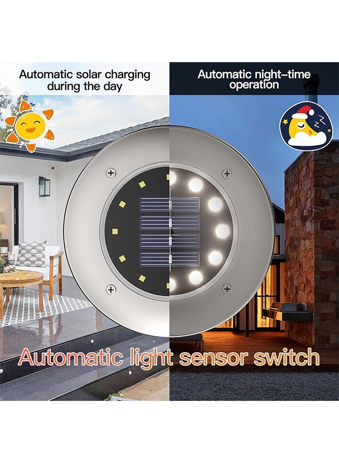JCB CHIC 12pcs  Solar Floor Lights Outdoor，Solar Lawn Light, Waterproof IP65 Solar Garden Lights, Automatic Solar Lamp for Garden, Pathway, Patio, Walkway, Lawn Home - Image 4