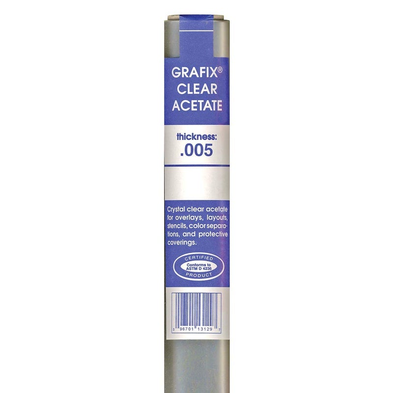 Clear Acetate Rolls - .005" - 50 inches wide by 25 feet long
