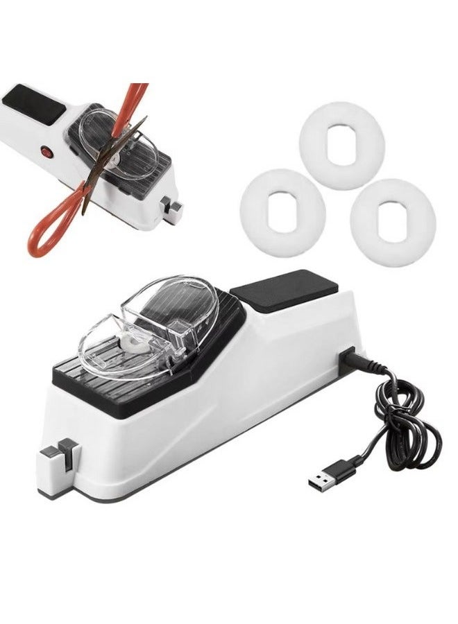 "Professional Electric Knife and Scissor Sharpener - Kitchen Sharpening Stone Grinder for Precision Edge Maintenance" - Image 3