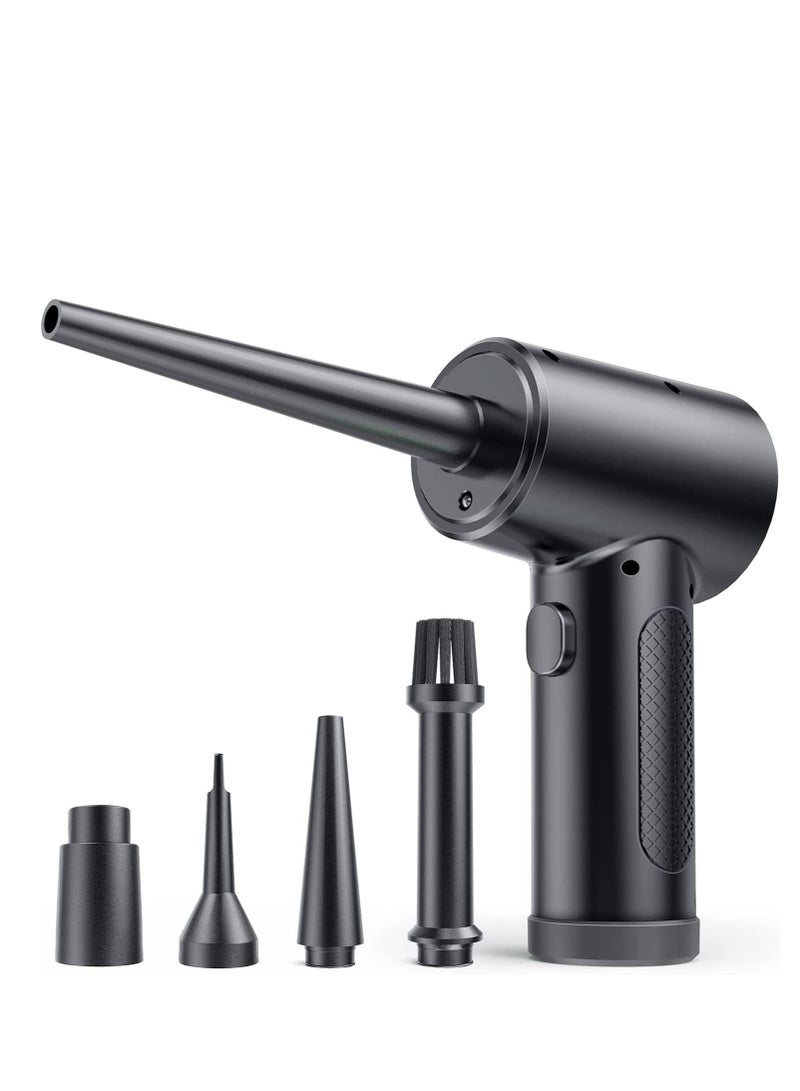 دوبكارت منفضة هواء كهربائية ، منفضة هواء مضغوطة لاسلكية للوحة مفاتيح الكمبيوتر المحمول ، منفضة هواء إلكترونية محمولة 50000 دورة في الدقيقة ، منفاخ هواء قابل لإعادة الشحن 6000 مللي أمبير - Image 1