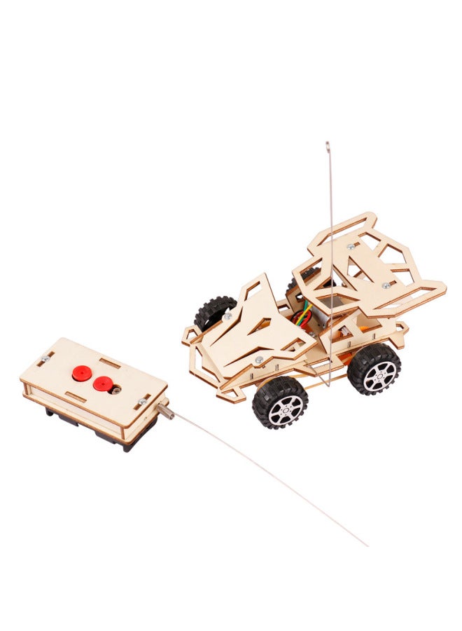 Children's Toy Science And Technology Small Production DIY Remote Control Four-wheel Drive Racing Car Primary School Students' Educational Science Experiment Stall Hot Sale-Specifications:Remote Control Four-wheel Drive Racing 086  - Image 5