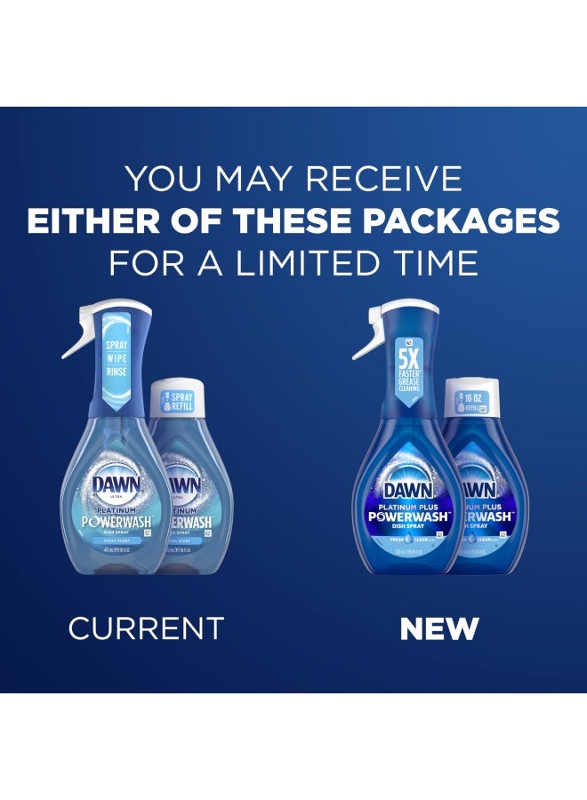 Dawn Powerwash Spray Starter Kit Platinum Dish Soap Fresh Scent 1 Starter Kit 1  Powerwash Refill 16 Fl Oz Each - Image 2