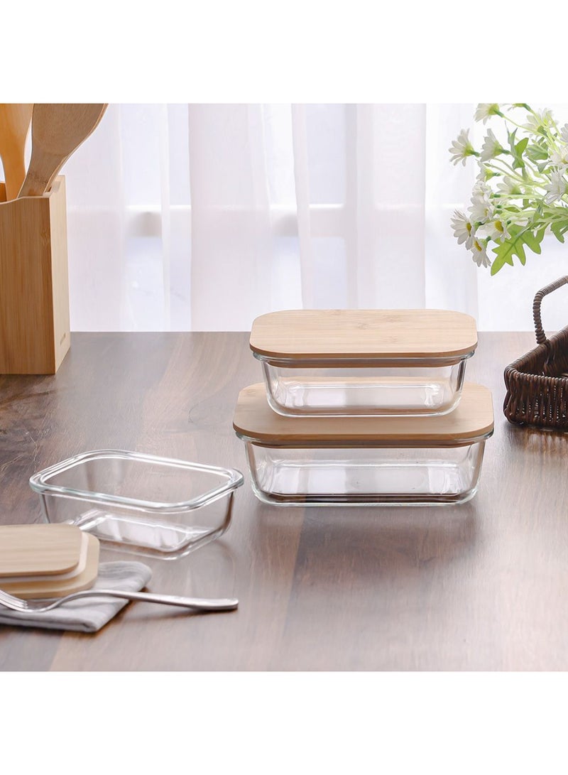 DANUBE HOME Kitchen Essentials 3-Piece Food Storage Glass Container Set – Durable Glass Jars for Pantry, Spice, Coffee Storage, BPA-Free, Leak-Proof, Kitchen Organization Solution - Image 4