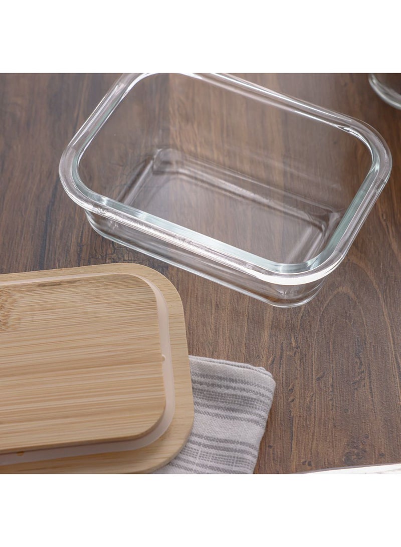 DANUBE HOME Kitchen Essentials 3-Piece Food Storage Glass Container Set – Durable Glass Jars for Pantry, Spice, Coffee Storage, BPA-Free, Leak-Proof, Kitchen Organization Solution - Image 2