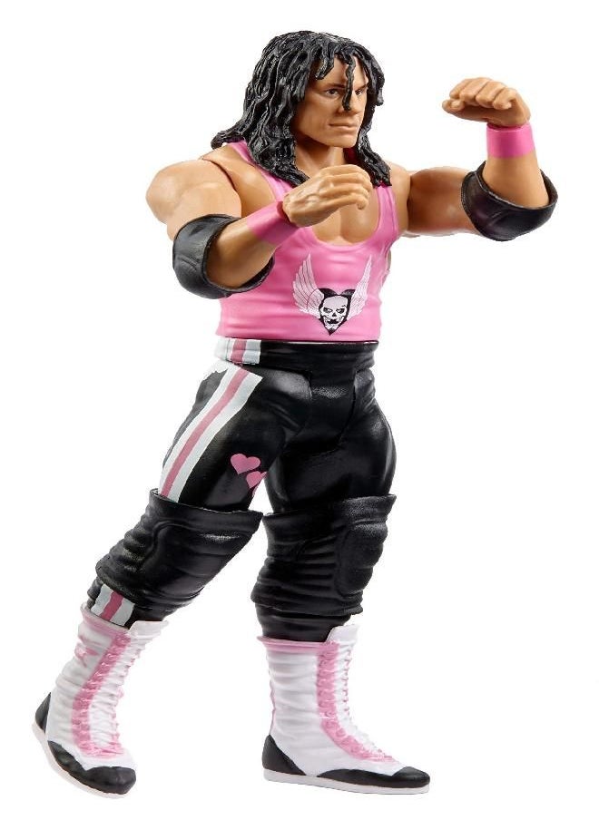 WWE MATTEL Summerslam Bret Hitman Hart Action Figure In 6-Inch Scale With Articulation & Ring Gear Series #97  - Image 3