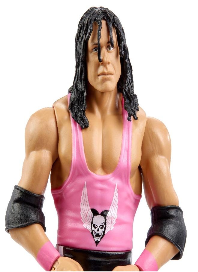 WWE MATTEL Summerslam Bret Hitman Hart Action Figure In 6-Inch Scale With Articulation & Ring Gear Series #97  - Image 5