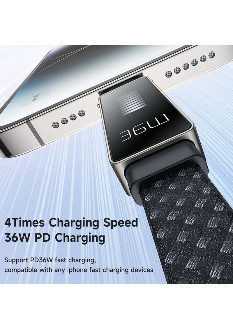 Mcdodo USB-C to Lightning Cable (1.2m) – Rhythm Screen Display, 36W PD Rapid Charging, Compatible with iPhone & iOS Devices (Black) - Image 4