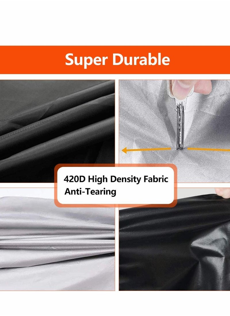 Generic Fire Pit Cover Round for 56-86 cm, 420D Heavy Duty Outdoor Full Coverage Patio Fireplace Cover, Waterproof, Dustproof and Anti UV, Fit All Seasons(80 x 40cm, Black)  - Image 5