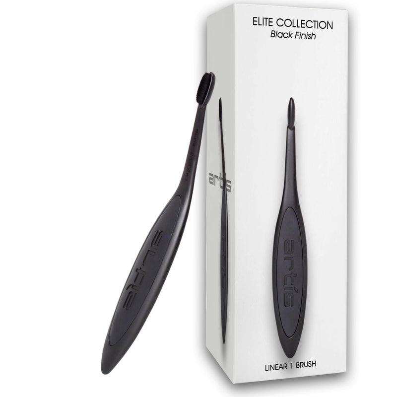 Artis Artis Elite Black Linear 1 Makeup Brush | perfect precise liner|similate brow lines | upper lash line or lower lashes | Ideal for crisp lines | special effects makeup