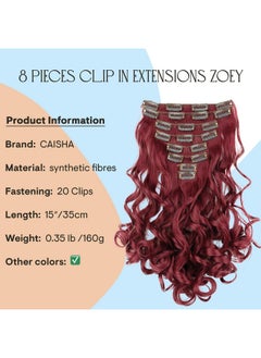 Xxl 14 8 Pieces Set Clip In Extensions Hair Extension Hairpiece Voluminous Wavy Burgundy Ces1121 - pzsku/Z0CB5B4515B3E8AAF8CC8Z/45/_/1720081237/dad1a3a7-56c1-4484-8fac-d89923c08882