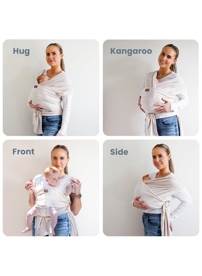 TAB Stylish Beige & Gold Baby Carrier Wrap: Comfortable, Soft & Supportive, Adjustable Ring Sling for Mom & Dad, Ideal for Baby Registry, Newborn to Toddler, Baby Shower - Image 2